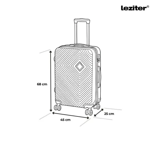 TraveLux Pro közepes bőrönd keményfedeles 68x45x25 cm