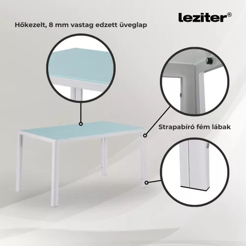 Liva 4+1 étkező garnitúra fehér-fehér