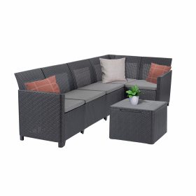   Claire VIII 5 személyes sarokgarnitúra párnatartós asztallal