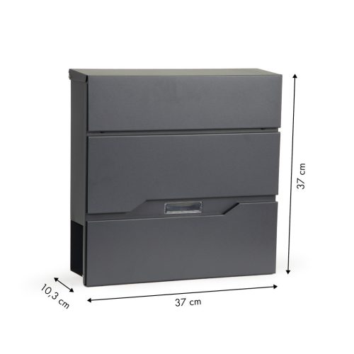 Postaláda horganyzott acélból újságtartóval antracit