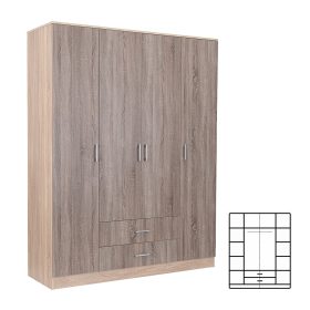   Miami gardróbszekrény 160x205 cm yorki tölgy-sonoma tölgy