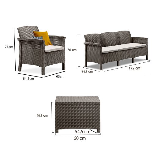 Venus 5 személyes kerti bútor garnitúra