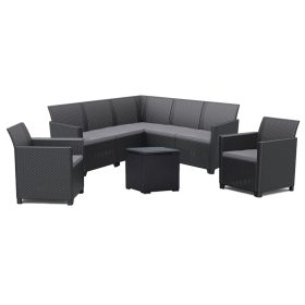   Claire IV 7 személyes kerti bútor garnitúra vigo tárolós asztallal