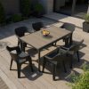 Ravello 6+1 kerti bútor garnitúra szett kőris-fekete