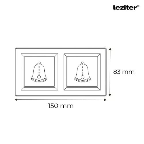 Nova kettős csengő kapcsoló 101N fehér kerettel