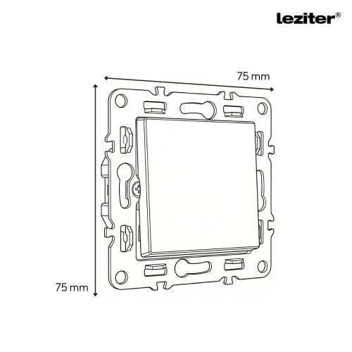 Nova váltókapcsoló 106 szürke szálcsiszolt kerettel