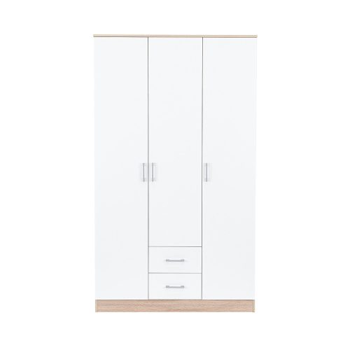 Miami gardróbszekrény 120x205 cm fehér-sonoma tölgy