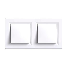   Nova kettős egy áramkörös egypólusú kapcsoló 101 fehér kerettel