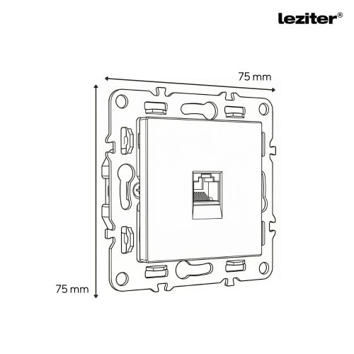 Nova IV kettő dugalj kettő UTP csatlakozóval fehér kerettel