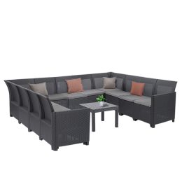 Claire XIII 11 személyes sarokgarnitúra orlando asztallal