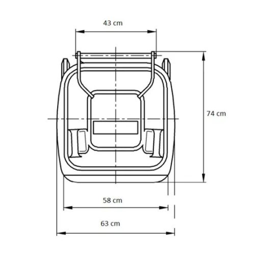 Hulladéktároló 240L kék