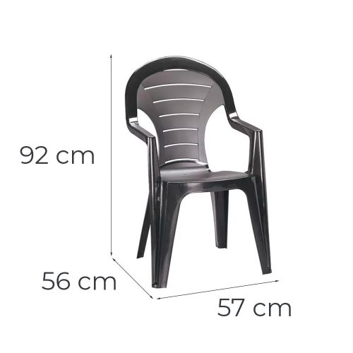 Lagos 4+1 kerti bútor garnitúra szett dió-grafit