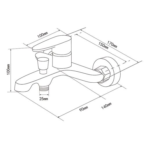 Colly kádtöltő csaptelep