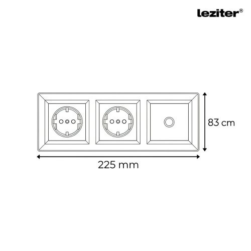 Nova III kettő dugalj TV csatlakozóval fehér kerettel