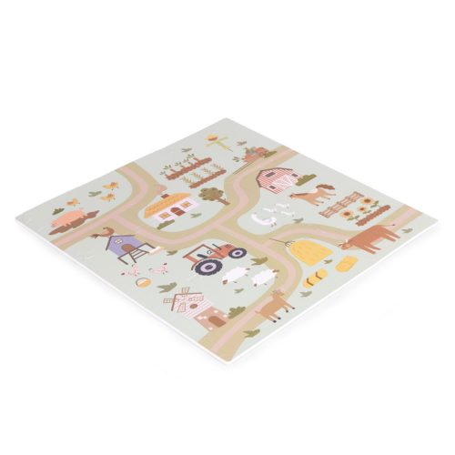 EVA habszivacs játszószőnyeg gyerekeknek Farm 90,5x90,5 cm 21 db