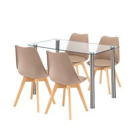 Velon 4+1 étkező garnitúra fehér-bézs