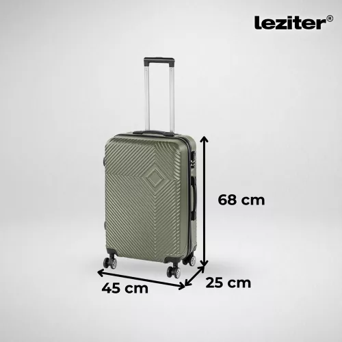 TraveLux Pro közepes bőrönd keményfedeles 68x45x25 cm