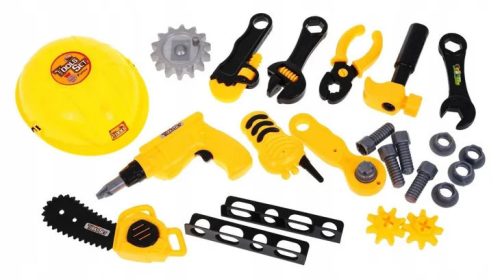 Gyerek szerszámkészlet és szerelőasztal, 23 darabos