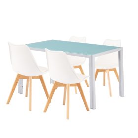 Nuvia 4+1 étkező garnitúra fehér-fehér