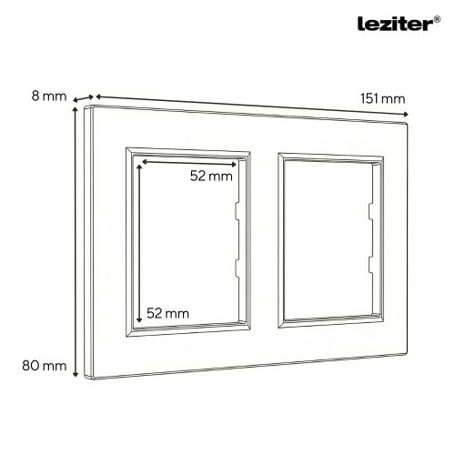 Nova kettős csillárkapcsoló 105 szürke szálcsiszolt kerettel