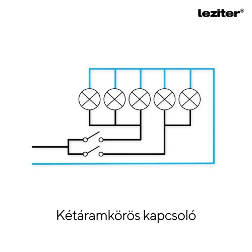 Nova kettős csillárkapcsoló 105 szürke szálcsiszolt kerettel