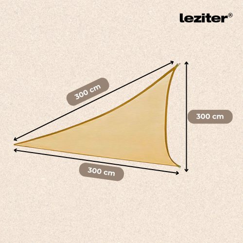 Rana napvitorla háromszög alakú 3x3x3 m bézs