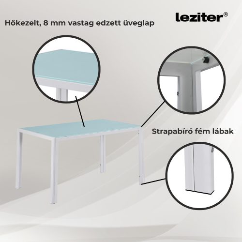 Mira 6+1 étkező garnitúra fehér-bézs