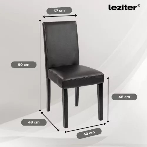 Leon 4+1 étkező garnitúra fehér-fekete