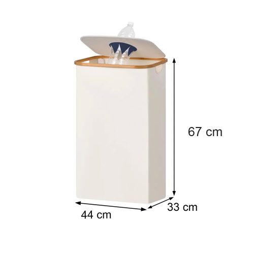 Szelektív palackgyűjtő 100l fehér