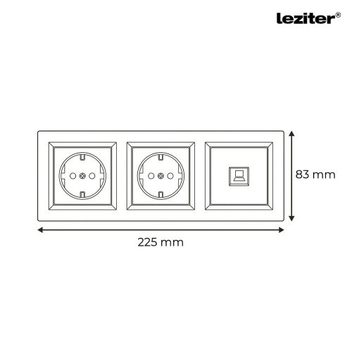 Nova III kettő dugalj UTP csatlakozóval fehér kerettel