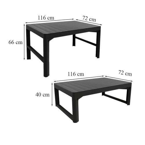 Dina 4+1 kerti bútor garnitúra szett