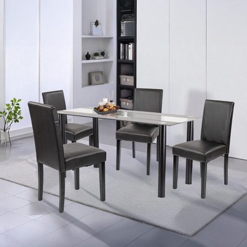 Cadiz 4+1 étkező garnitúra fekete-fekete