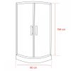 Spirit Matt 80x80 cm íves zuhanykabin zuhanytálcával