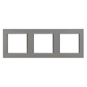 Nova hármas keret vízszintes szürke szálcsiszolt