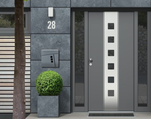 Postaláda horganyzott acélból újságtartóval antracit