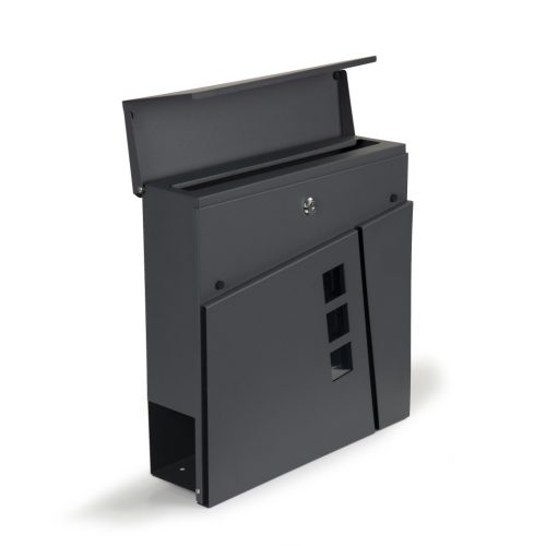 Postaláda horganyzott acélból újságtartóval antracit