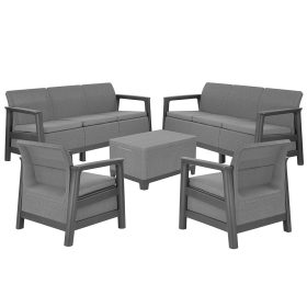   Scandi Love max linea duo kerti bútor szett jute tárolós asztallal