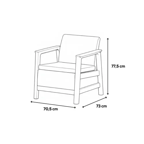 Scandi Love max linea duo kerti bútor szett jute tárolós asztallal