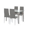 Mateo 4+1 étkező garnitúra szürke-szürke
