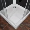 Polo White II 90x90 cm szögletes fehér hátfalas zuhanykabin   zuhanytálcával