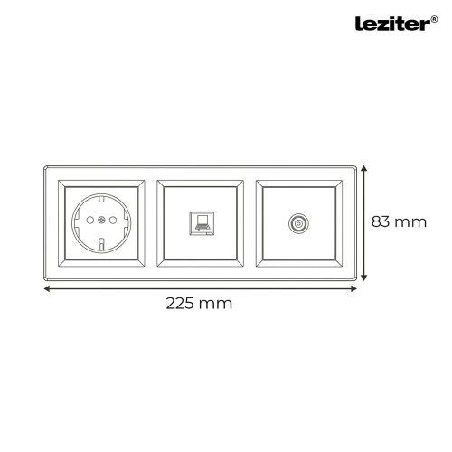 Nova dugalj, UTP, TV csatlakozóval fehér kerettel