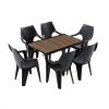 Parker 6+1 kerti bútor garnitúra szett dió-grafit