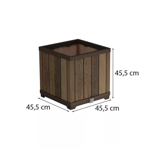 Deco szögletes műanyag virágláda 61 L