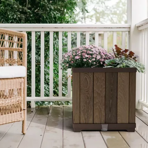 Deco szögletes műanyag virágláda 61 L