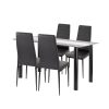 Norman 4+1 étkező garnitúra fekete