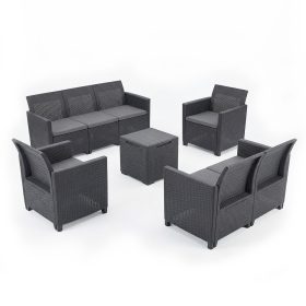   Claire V 7 személyes kerti bútor garnitúra vigo tárolós asztallal