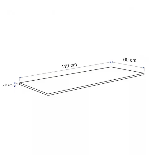 Konyhai munkalap 110 x 60 x 2,8 cm Beton