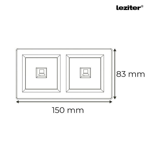 Nova kettős UTP aljzat RJA-45 fehér kerettel