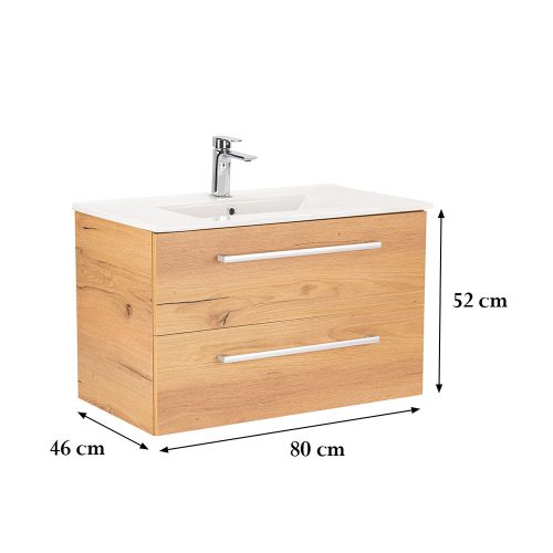 Vario Clam 80 alsó szekrény mosdóval