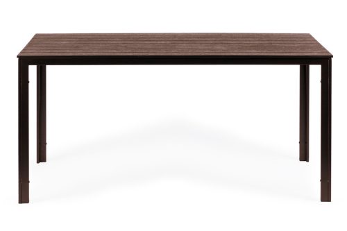 6 személyes kerti asztal 156x78 cm polywood barna